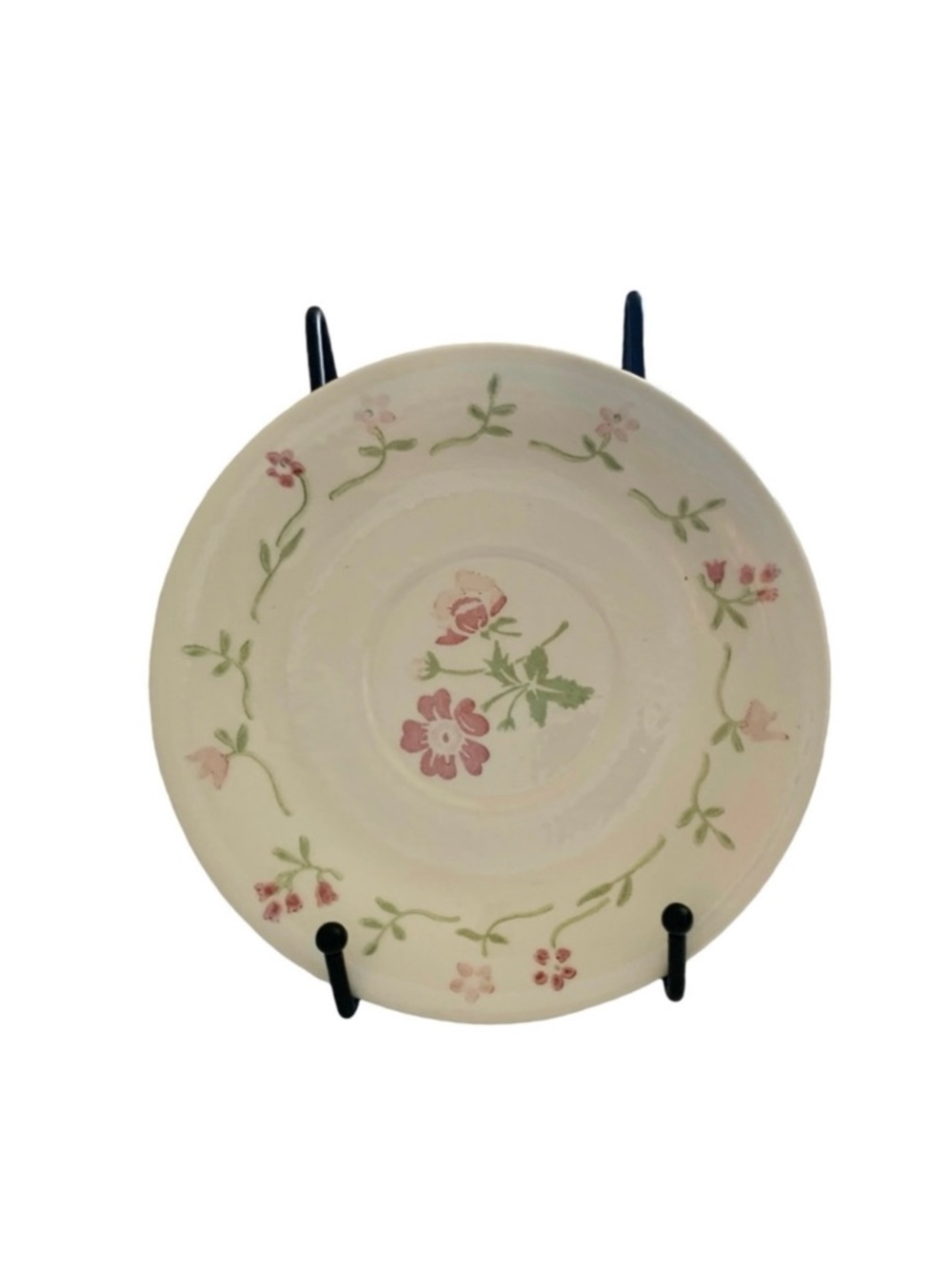 Vintage Royal (USA) Pink Floral Ceramic Saucer, Pattern Pathway, [Discontinued]